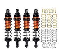Rc Crawler Amortisseurs pour Traxxas pour Mini pour Maxx Monster Truck 1071541 Voiture Télécommandée GPM Métal 7075 3760 10765 Amortisseur Avant Et Arrière en Alliage Daluminium 87 Mm(Orange)