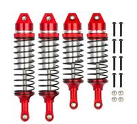 Rc Crawler Amortisseurs pour Traxxas pour Slash 4x4 2WD pour Rustler pour VXL pour Stampede 1/10 Amortisseurs Avant Et Arrière en Aluminium Mise À Niveau Voiture RC(Red 2)