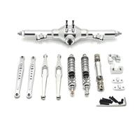 Rc Crawler Amortisseurs pour WLtoys 124006 12423 12427 1/12 Différentiel Essieu Arrière Fixation Composants Arbre Transmission Amortisseur Tige Métal Mise Niveau Pièces RC Voiture(Silver)