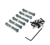 Rc Crawler Amortisseurs pour Wltoys 184011 A949 A959 A969 A979 K929 1/18 Tringlerie Métallique Tige Traction Lien Servo Avant Arrière Pièces Rechange Niveau Voiture RC(Titanium)