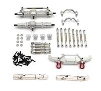 Rc Crawler Amortisseurs pour WPL pour Feiyu C14 C24 FY003-5A 1/16 RC Pièces Voiture Mise Niveau en Métal Biellette Direction Amortisseur Biellette Direction pour Siège Ensemble Neuf(Silver)