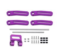 RC Crawler Cadre Pour LCG pour TRX4 pour SCX10 pour Capra 1/10 CNC Aluminium réglable avant arrière modulaire pare-chocs guide-câble les mises à niveau du châssis(Purple With Fairlead)