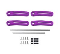 RC Crawler Cadre Pour LCG pour TRX4 pour SCX10 pour Capra 1/10 CNC Aluminium réglable avant arrière modulaire pare-chocs guide-câble les mises à niveau du châssis(Bumper Purple)