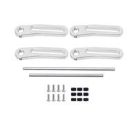 RC Crawler Cadre Pour LCG pour TRX4 pour SCX10 pour Capra 1/10 CNC Aluminium réglable avant arrière modulaire pare-chocs guide-câble les mises à niveau du châssis(Bumper Silver)