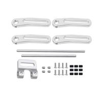 RC Crawler Cadre Pour LCG pour TRX4 pour SCX10 pour Capra 1/10 CNC Aluminium réglable avant arrière modulaire pare-chocs guide-câble les mises à niveau du châssis(Silver With Fairlead)
