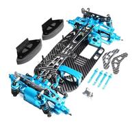 RC Crawler Cadre Pour Tamiya Pour TT01 1/10 Cadre En Aluminium Carbone Pour Composant De Châssis RC Pour Accessoires De Mise À Niveau De Voiture De Course(Blue)