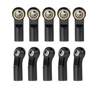 RC Crawler M3 Link Tie Rod End Ball Joint 1/10 Scale métallique Suspension Gestion Partie Compatible avec SCX10 D90 D110 CC01(Black 10PCS)