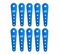 RC Crawler Metal Servo Arm Extension Horn 37mm 1/10 Scale Compatible avec Futaba Savox Xcore HL HD Power Go Tech(25T Blue 10pcs)