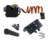 RC Crawler Servo Mount avec 15T Arm pour 1/24 Scale Compatible avec SCX24 C10 Bronco(Light Grey)
