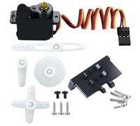 RC Crawler Servo Mount avec 15T Arm pour 1/24 Scale Compatible avec SCX24 C10 Bronco(Red)