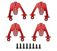 RC Crawler Shock Absorber Set Front et Rear avec Montant Post Lift pour 1/10 Scale Compatible avec Divers modèles(Red)