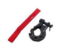 RC Crawler Winch Hook avec Pull Strap décoration pour 1/10 Scale RC Crawl(Red)