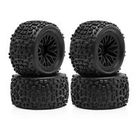 RC Crawlers Composants pour Arrma pour Typhon pour Grom pour Granite 1/18 Pneu Roue 4 Pièces 12mm Hex RC Voiture Mise À Niveau Modèle Accessoires Remplacer(Black)