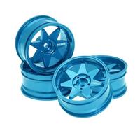 RC Crawlers Composants Pour HSP 94122 Pour Tamiya XV01 Pour TT02 Pour HPI Pour Kyosho Pour Sakura CS D4 1/10 Voiture RC Sur Route Drift Roues Moyeux Jantes Métal(Blue)