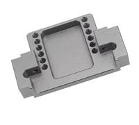 RC Crawlers Composants Pour Tamiya Pour Actros Pour MAN F16 DIY Pour Scania 1/14 RC Voiture Camion Benne Pièces CNC Métal Tête Poutre Pour Traverse Carrosserie Coque Base Fixe(Gray)