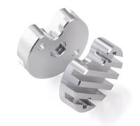 RC Crawlers Composants pour Tamiya pour Clod Buster 1/10 Couvercle Moteur en Alliage D'aluminium 1 Paire Pièces Mise À Niveau Modèle Accessoire Remplacement Chenilles(Silver)