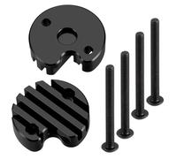 RC Crawlers Composants pour Tamiya pour Clod Buster 1/10 Couvercle Moteur en Alliage D'aluminium 1 Paire Pièces Mise À Niveau Modèle Accessoire Remplacement Chenilles(Black)