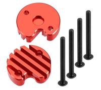 RC Crawlers Composants pour Tamiya pour Clod Buster 1/10 Couvercle Moteur en Alliage D'aluminium 1 Paire Pièces Mise À Niveau Modèle Accessoire Remplacement Chenilles(Red)