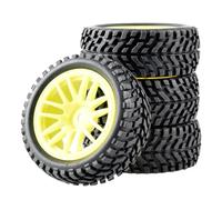 RC Crawlers Composants pour Wltoys 144001 pour Scx10 pour Traxxas pour TRX-4 pour Tamiya pour Buggy 1/12 1/14 1/10 Roues Moyeu Hexagonal Pneus 2,9 Pouces Voiture RC Tout pour Terrain(B Yellow)
