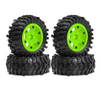 RC Crawlers Pneus Pour MJX H12Y Pour Axial Pour SCX10 AXI03007 Pour Tamiya CC01 D90 1/12 1.9 "roues À Billes Plastique Pneus Sur Chenilles OD 88mm 4 Pièces Voiture(Green)