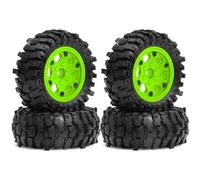 RC Crawlers Pneus Pour MJX H12Y Pour Axial Pour SCX10 AXI03007 Pour Tamiya CC01 D90 1/12 1.9 "roues Pneus Plastique Beadlock OD 88mm 4 Pièces Voiture Sur Chenilles(Green)