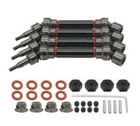 RC Crawlers Pour Arrma 3s Pour Mega Pour Granite Pour Vorteks Pour Senton Pour Big Rock Pour Typhon 1/10 ARAC4041 AR310780 Pièce RC Ensemble D'arbres Transmission Avant Arrière(Black)