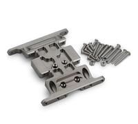 RC Crawlers Pour Axial Pour SCX10 Pour Wrangler Pour SCX10 II 90047 1/10 Modification RC Accessoires Plaque Transmission Patin Central RC Crawler Voiture Camion Mises Niveau Pièces(Gray)
