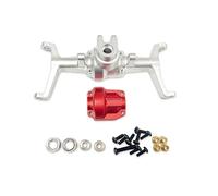 RC Crawlers Pour Hobbyplus 1/18 Pour CR18P Pour Rock Van 1/18 Alliage D'aluminium Boîtier D'essieu Avant Arrière Accessoires Voiture Pièces Mise À Niveau RC(Silver,Front)