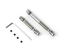 RC Crawlers Pour Hobbyplus Pour CR18P Pour Rock Van 1/18 RC Mises À Niveau Pièces De Rechange Centre En Acier Arbre De Transmission Modification RC Accessoires De Voiture 2 Pièces(Silver)