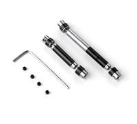 RC Crawlers Pour Hobbyplus Pour CR18P Pour Rock Van 1/18 RC Mises À Niveau Pièces De Rechange Centre En Acier Arbre De Transmission Modification RC Accessoires De Voiture 2 Pièces(Black)