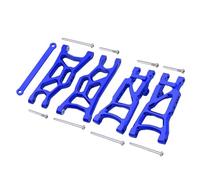 RC Crawlers Pour Traxxas Pour Slash 2WD Pour VXL Pour Nitro Pour Slash Pour Rustler Pour Raptor 1/10 Ensemble Bras Suspension Avant Arrière Remplacement Pièces Mise Niveau Voiture RC(Blue)