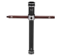 RC Cross Wrench Socket Spanner, 4 - in - 1 Stainless Steel Repair Tool with 10mm 8mm Sockets and 5mm 3mm Hex Keys, Compact Multifunctional Wrench for RC Car Boat Airplane Models