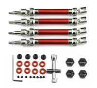 RC CVD pour Arrma pour Big for Rock V3 3S pour BLX 4X4, Arbre De Transmission Avant Et Arrière en Métal CVD 1/10 RC, Pièces Mise À Niveau Voiture, Accessoires(Red)