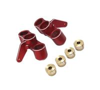 Rc Direction Tasse Pour FS Pour Tank Pour Cheetah Pour Atom Leopard Pour Thunder 1/8 Coupelle De Direction Avant En Métal Fusée De Direction Pièces Améliorées Pour Voiture RC(Red)