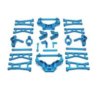 Rc Direction Tasse Pour HS 14321 14322 14421 14431 C8802 1/14 Métal Bras Oscillant Coupelle Direction Pour Porte-moyeu Tour D'amortisseur Ensemble Pièces Mise À Niveau Pour Voiture RC(Blue)