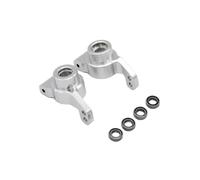 Rc Direction Tasse Pour Wltoys 124008 124010 144001 144002 144010 124016 124017 124018 124019 1/12 Métal Roue Arrière Direction Coupelle RC Voiture Pièces De Rechange(Silver)