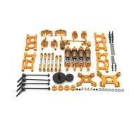 Rc Direction Tasse Pour Wltoys 144001 144002 144010 124017 124019 Métal Pour Bras Oscillant Amortisseur Ensemble De Coupelles De Direction Pièces Et Accessoires De Voiture RC Remplacement(Yellow)