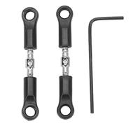 RC Direction Tie Tie réglable en acier PA High Strength 1/16 Cambre Liens Contrôle précis pour SCY 16101 16102 16103 16201PRO RC Car Black Silver 52mm 2PCS