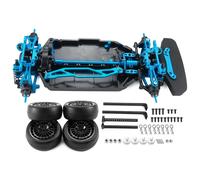 RC Drift Car Kit de châssis, construction métallique, roues et amortisseurs inclus, 1 kit