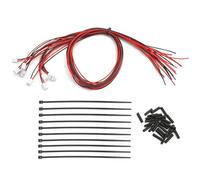 Rc éClairage Voitures Sur Pour Tamiya Pour Scania 770S R620 Pour Volvo Pour Benz Pour Man 1/14 Système D'éclairage PH2.0 Câble De Raccordement Extensible Pièces Camions Télécommandés(Red)