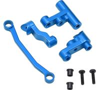 RC - Ensemble de direction en alliage d'aluminium de remplacement Exquise mise à niveau des pièces pour Traxxas Latrax Teton 1/18 voiture bleue