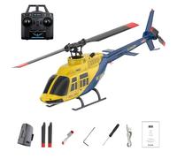 RC ERA A60 Mini Bell206 RC Hélicoptère, aéronef gyroscopique stabilisé à 6 canaux avec maintien d'altitude et décollage à une touche, hélicoptère télécommandé d'intérieur et d'extérieur pour