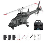 RC ERA A61 Air-Wolf Hélicoptère radiocommandé à l'échelle 1/52 2,4 G 4 canaux avec télécommande de démarrage à une touche pour adultes et débutants