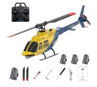 RC ERA BELL 206 Mini hélicoptère radiocommandé A60 à l'échelle 1/42 pour adultes, mini 4 canaux 2,4 GHz 90 classes avec gyroscope 6 axes, avion RTF débutant cadeau pour anniversaire, Noël (1 batterie)