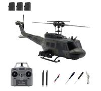 RC ERA C032 Hélicoptère radiocommandé, moteur brushless 6 canaux, flybarless, avec flux optique et maintien de la hauteur TOF, chargement de type C, vol inversé 3D à une touche, stabilisation 6G (vert