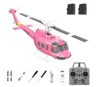 RC ERA C032 UH-1 Huey Hélicoptère télécommandé, atterrissage à une touche, vol 3D, maintien d'altitude, positionnement du flux optique, cadeau pour adolescents et adultes (rose/2 piles)