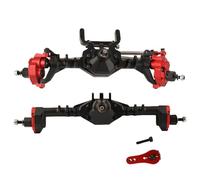 RC Essieu Accessoires De Mise À Niveau Pour SCX10 II VP, Element, Enduro GEN8 Et RGT EX86100 1/10 : Pièces En Alliage D'aluminium Usinées CNC, Essieux Portiques Avant Arrière(Red)