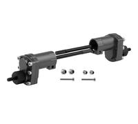 RC Essieu arrière Avant pour Axial pour SCX10 II 90046 90047 AR44 1/10 Essieu Avant Et Arrière pour Chenilles RC en Alliage avec Biellette De Direction Pièces De Mise À Niveau(Gray,Rear)