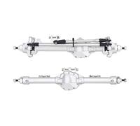 RC Essieu arrière Avant pour Axial pour SCX10 II VS4-10 pour Rock 1/10 Kit D'essieux Avant Et Arrière Déportés, Pièces en Aluminium Camions Chantier Crawlers RC(Silver)