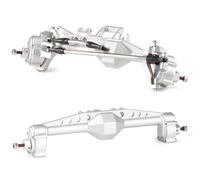 RC Essieu arrière Avant pour Capra pour LCG H10 Optic 1/10 Ensemble D'essieux Portiques Déportés Aluminium 7075 Usiné avec Support Servo BTA Châssis Crawler RC Reapir(Silver,1set)